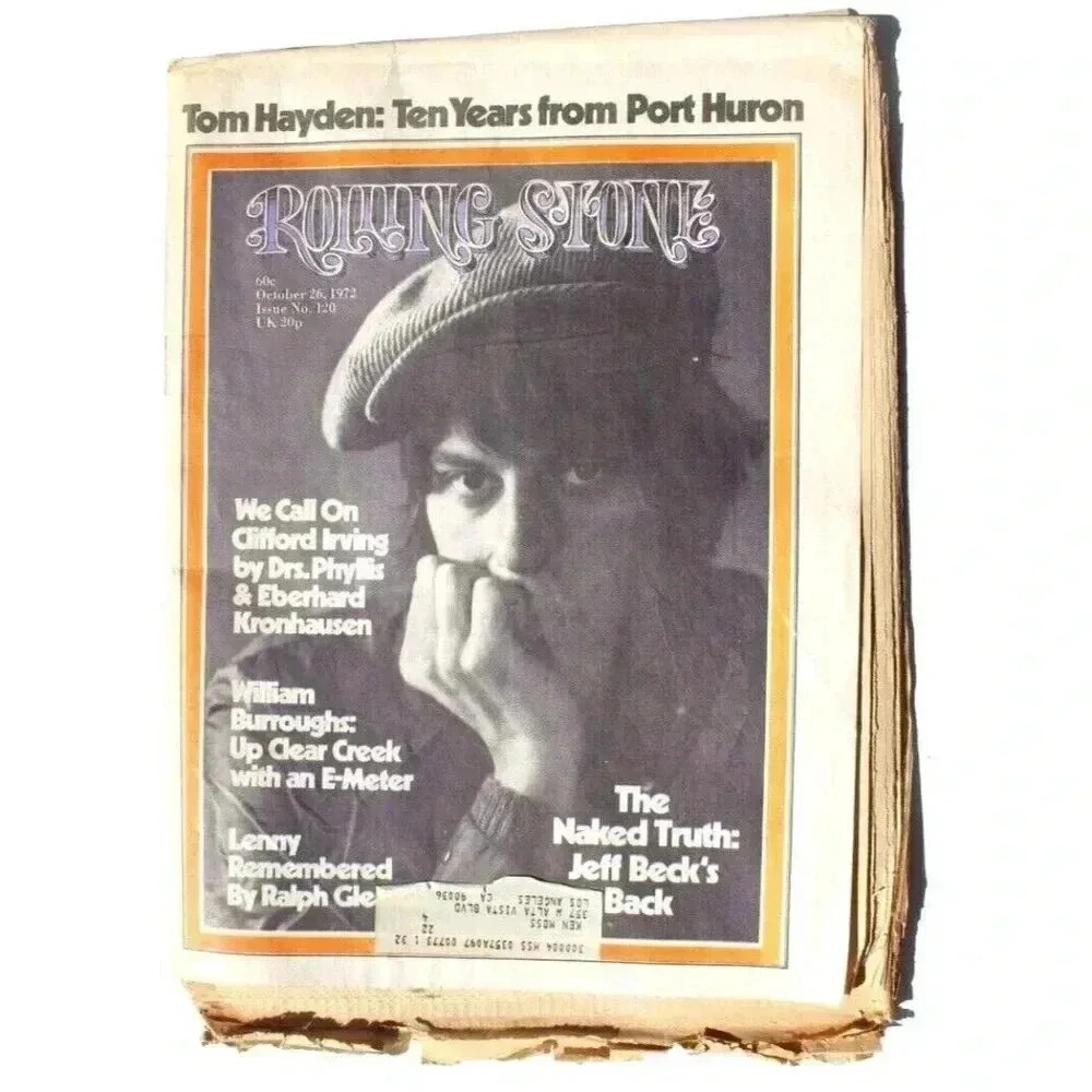 Vtg October 26, 1972 Rolling Stones No. 120 Magazine Newspaper - Jeff Beck